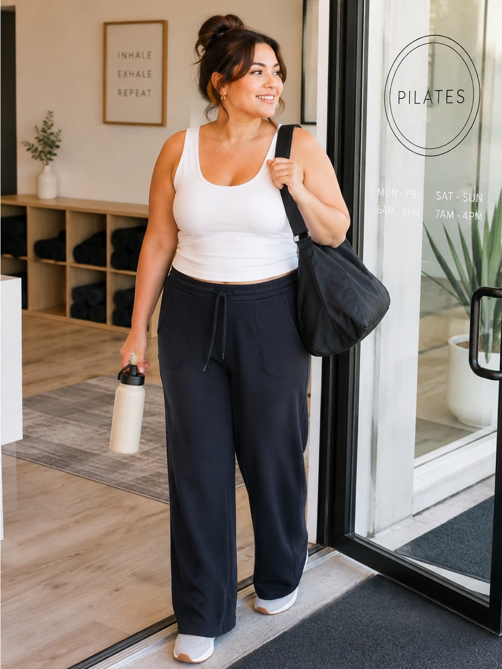 lululemon athletica Black Wide-Leg Pull-On Pants